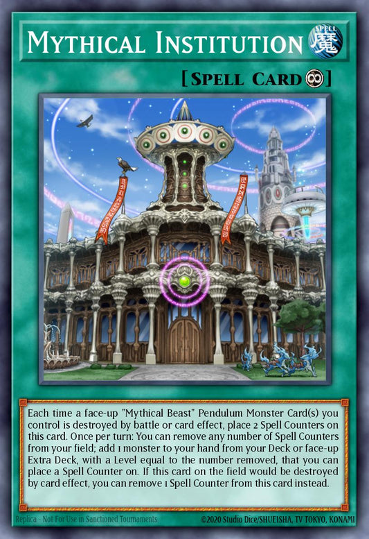 (120) YuGiOh TCG MP19: 2019 Gold Sarcophagus Tin Mega Pack Single: Mythical Institution  Common