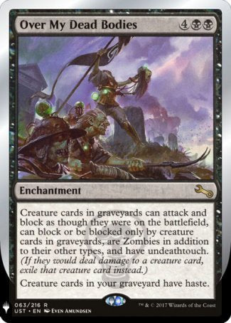 (063) Magic The Gathering The List Single: Over My Dead Bodies  Rare