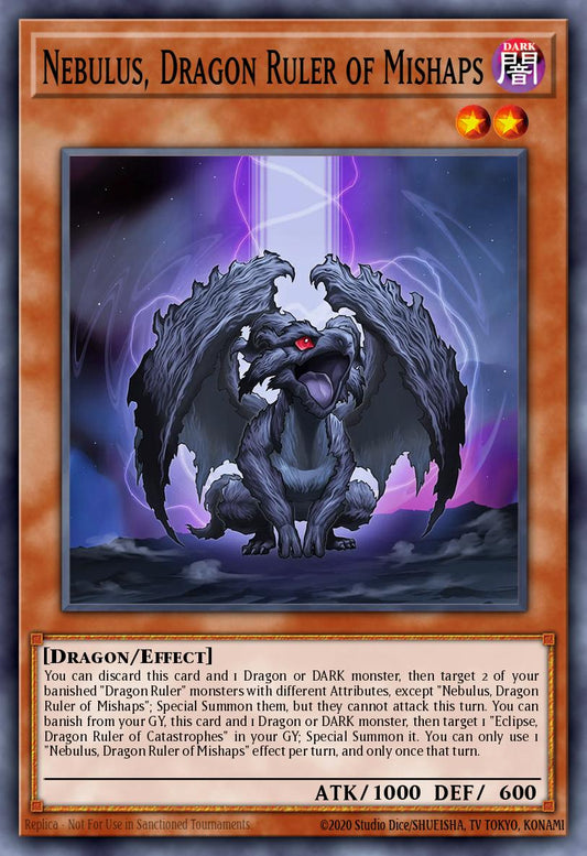 (019) YuGiOh TCG ALIN: Alliance Insight Single: Nebulus, Dragon Ruler of Mishaps (V.2 - Quarter Century Secret Rare)  Quarter Century Secret Rare