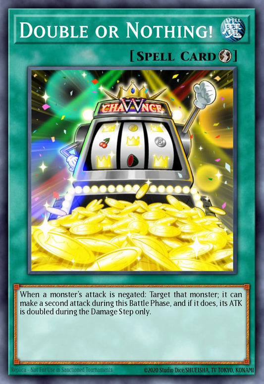 (156) YuGiOh TCG RA04: Quarter Century Stampede Single: Double or Nothing! (V.2 - Quarter Century Secret Rare)  Quarter Century Secret Rare