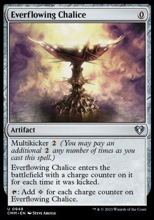 (948) Magic The Gathering Commander Masters: Extras Single: Everflowing Chalice  Uncommon