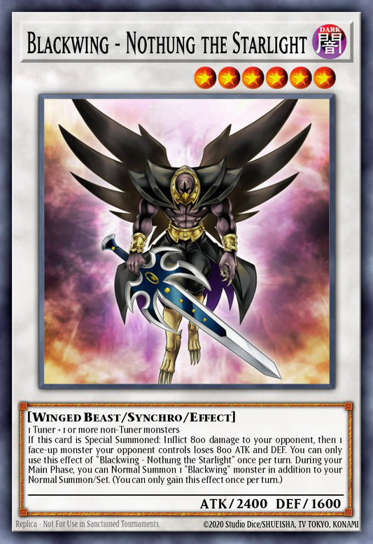 (013) YuGiOh TCG PGL2: Premium Gold 2 Single: Blackwing - Nothung the Starlight  Gold Secret Rare
