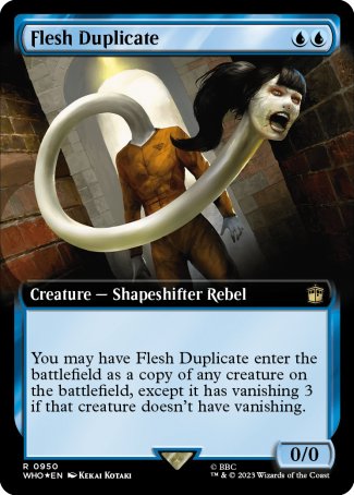 (950) Magic The Gathering Universes Beyond: Doctor Who: Extras Single: Flesh Duplicate (V.3) Holo Rare