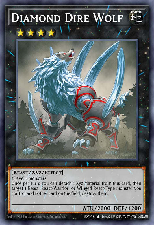 (200) YuGiOh TCG RA04: Quarter Century Stampede Single: Diamond Dire Wolf (V.2 - Quarter Century Secret Rare)  Quarter Century Secret Rare
