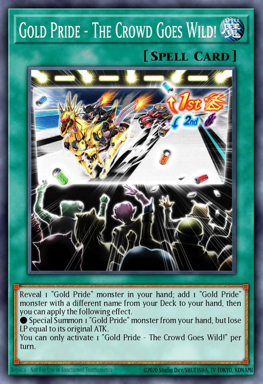 (182) YuGiOh TCG MP24: 25th Anniversary Tin: Dueling Mirrors Single: Gold Pride - The Crowd Goes Wild!  Ultra Rare