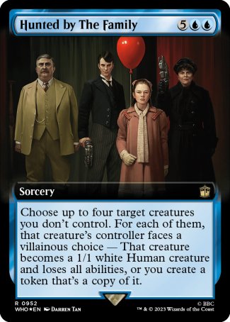 (952) Magic The Gathering Universes Beyond: Doctor Who: Extras Single: Hunted by The Family (V.3) Holo Rare