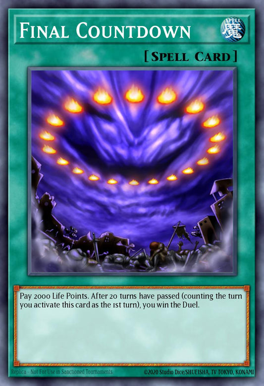 (091) YuGiOh TCG DCR: Dark Crisis Single: Final Countdown (V.1 - Common)  Common