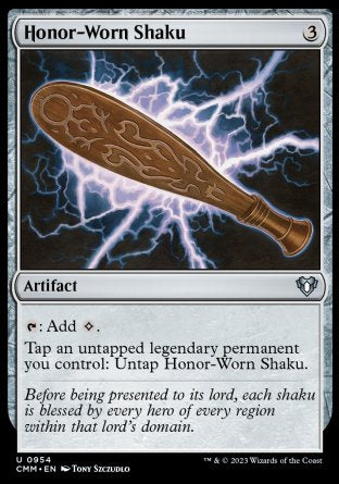 (954) Magic The Gathering Commander Masters: Extras Single: Honor-Worn Shaku  Uncommon