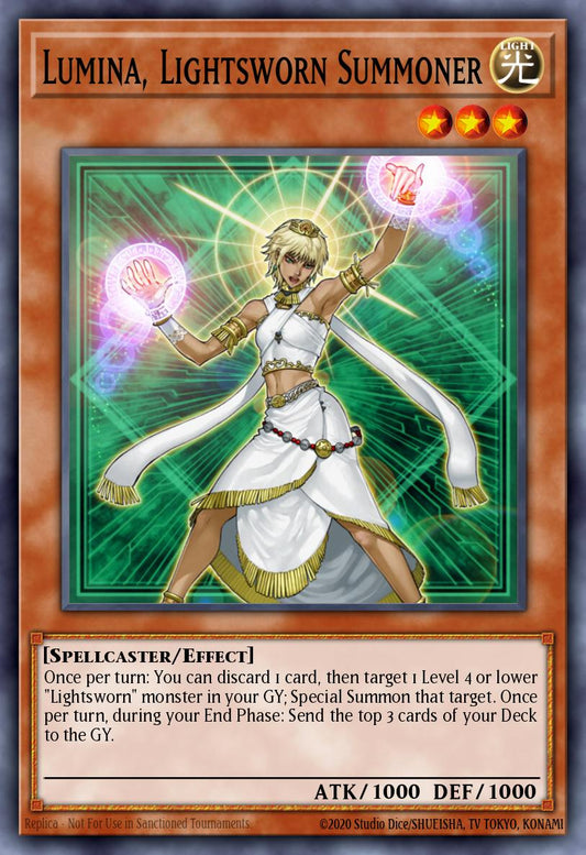 (021) YuGiOh TCG LODT: Light of Destruction Single: Lumina, Lightsworn Summoner (V.2 - Rare)  Rare