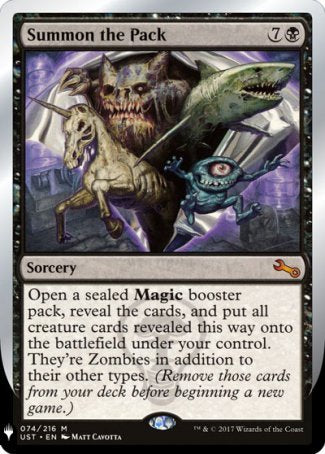 (074) Magic The Gathering The List Single: Summon the Pack  Mythic