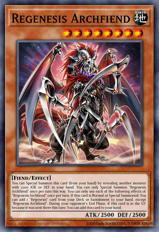(016) YuGiOh TCG ALIN: Alliance Insight Single: Regenesis Archfiend (V.2 - Quarter Century Secret Rare)  Quarter Century Secret Rare