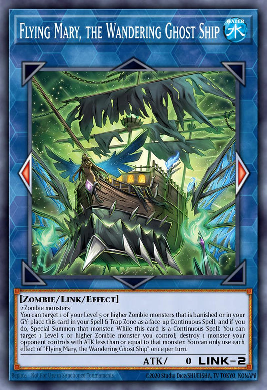 (110) YuGiOh TCG MP25: 2025 Mega-Pack Tin Single: Flying Mary, the Wandering Ghost Ship  Secret Rare