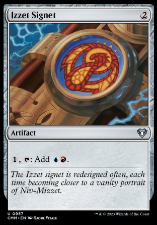 (957) Magic The Gathering Commander Masters: Extras Single: Izzet Signet Holo Uncommon