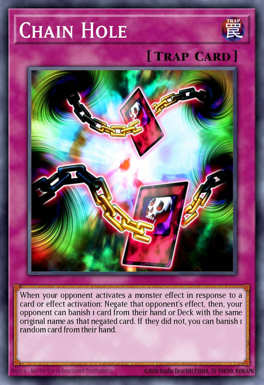 (083) YuGiOh TCG MP20: 2020 Tin of Lost Memories Mega Pack Single: Chain Hole  Rare