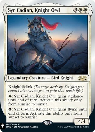 (015) Magic The Gathering The List Single: Syr Cadian, Knight Owl  Rare