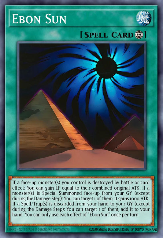 (027) YuGiOh TCG BLTR: Battles of Legend: Terminal Revenge Single: Ebon Sun  Secret Rare