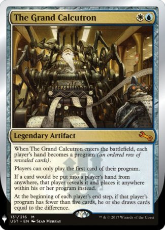 (131) Magic The Gathering The List Single: The Grand Calcutron  Mythic