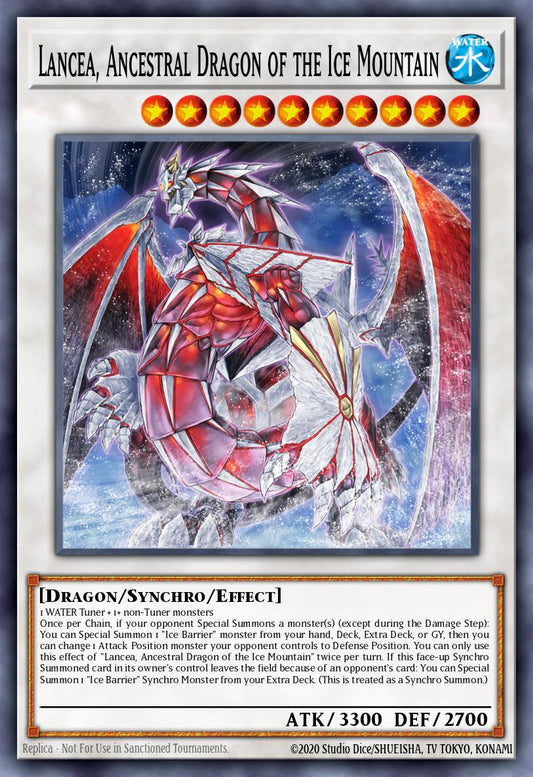 (005) YuGiOh TCG BLTR: Battles of Legend: Terminal Revenge Single: Lancea, Ancestral Dragon of the Ice Mountain (V.1 - Secret Rare)  Secret Rare
