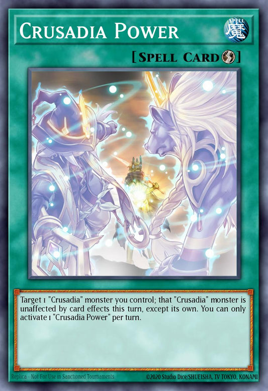 (117) YuGiOh TCG MP19: 2019 Gold Sarcophagus Tin Mega Pack Single: Crusadia Power  Common