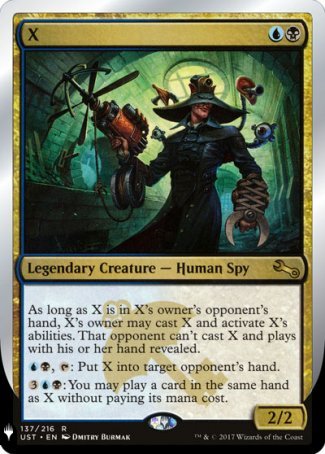 (137) Magic The Gathering The List Single: X  Rare