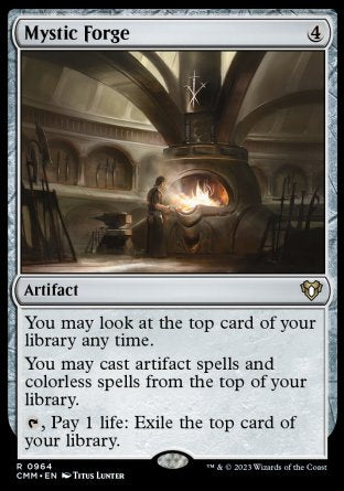 (964) Magic The Gathering Commander Masters: Extras Single: Mystic Forge  Rare
