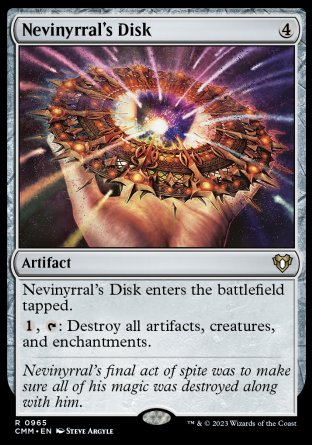 (965) Magic The Gathering Commander Masters: Extras Single: Nevinyrral's Disk  Rare