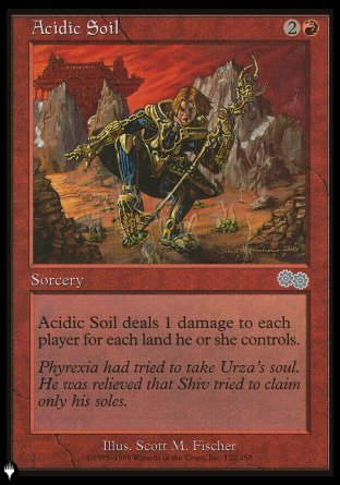 (172) Magic The Gathering The List Single: Acidic Soil  Uncommon