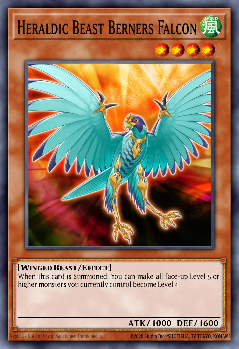 (115) YuGiOh TCG BLMM: Battles of Legend: Monster Mayhem Single: Heraldic Beast Berners Falcon  Ultra Rare