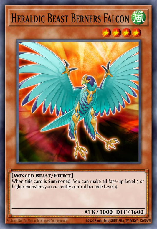 (115) YuGiOh TCG BLMM: Battles of Legend: Monster Mayhem Single: Heraldic Beast Berners Falcon  Ultra Rare