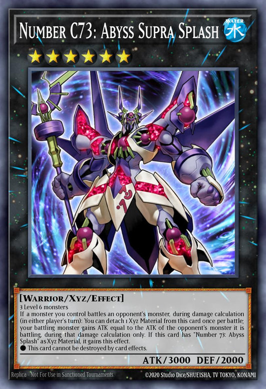 (043) YuGiOh TCG DLCS: Dragons of Legend: The Complete Series Single: Number C73: Abyss Supra Splash  Common