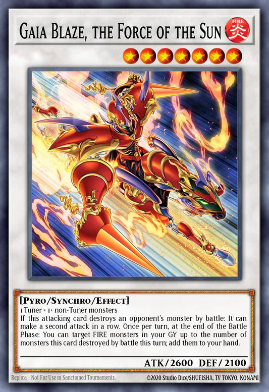 (369) YuGiOh TCG MP24: 25th Anniversary Tin: Dueling Mirrors Single: Gaia Blaze, the Force of the Sun  Common