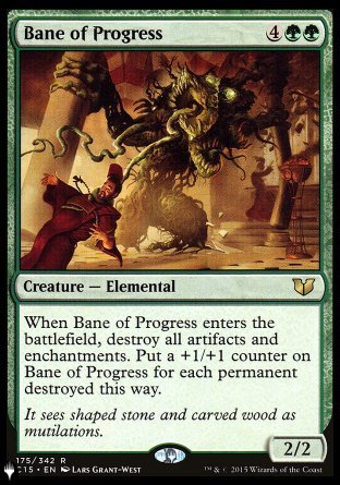 (175) Magic The Gathering The List Single: Bane of Progress  Rare