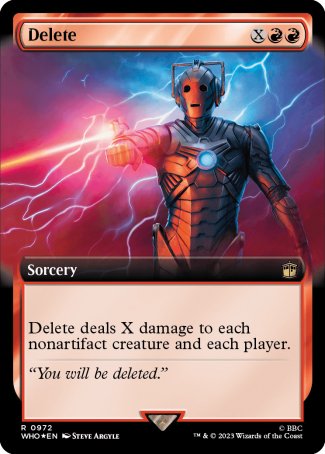 (972) Magic The Gathering Universes Beyond: Doctor Who: Extras Single: Delete (V.3)  Rare