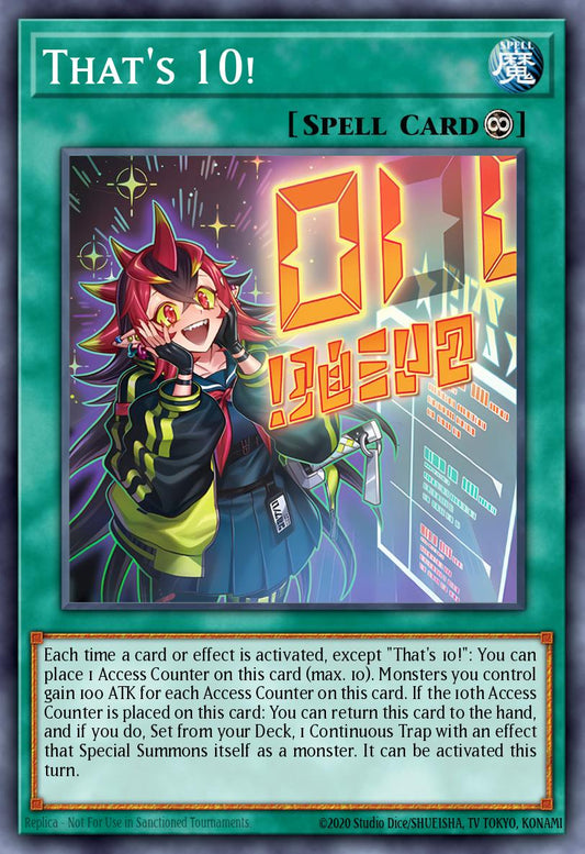 (067) YuGiOh TCG INFO: The Infinite Forbidden Single: That's 10!  Common