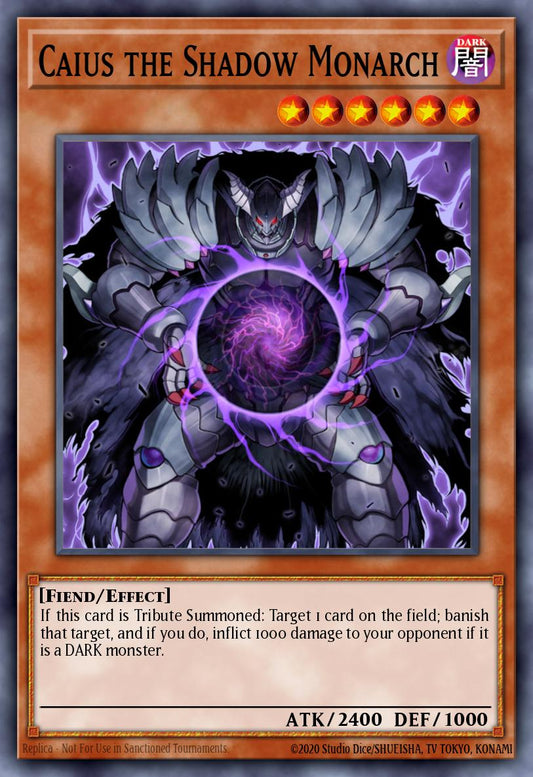 (194) YuGiOh TCG RA03: Quarter Century Bonanza Single: Caius the Shadow Monarch (V.1 - Platinum Secret Rare)  Platinum Secret Rare