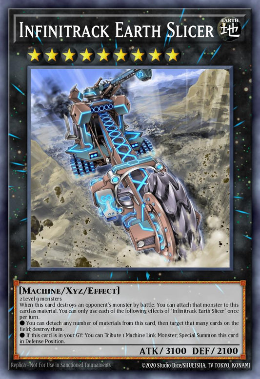 (214) YuGiOh TCG MP20: 2020 Tin of Lost Memories Mega Pack Single: Infinitrack Earth Slicer  Ultra Rare