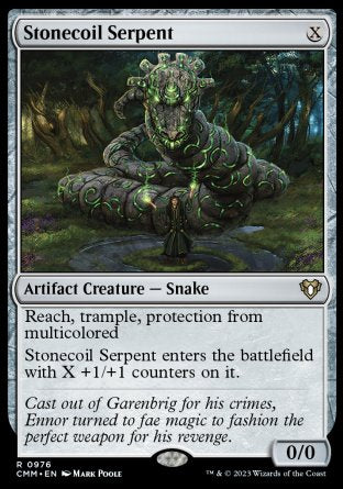 (976) Magic The Gathering Commander Masters: Extras Single: Stonecoil Serpent Holo Rare
