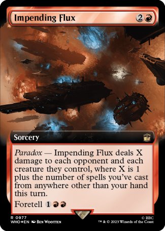(977) Magic The Gathering Universes Beyond: Doctor Who: Extras Single: Impending Flux (V.3)  Rare