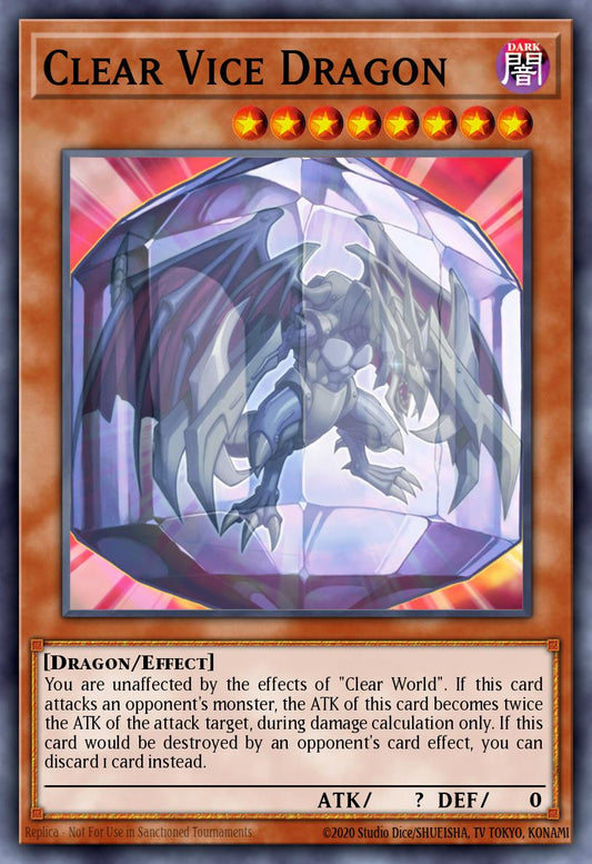 (098) YuGiOh TCG SOVR: Stardust Overdrive Single: Clear Vice Dragon  Secret Rare