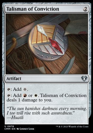 (978) Magic The Gathering Commander Masters: Extras Single: Talisman of Conviction  Uncommon