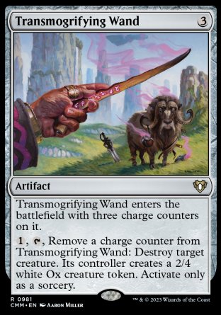(981) Magic The Gathering Commander Masters: Extras Single: Transmogrifying Wand  Rare