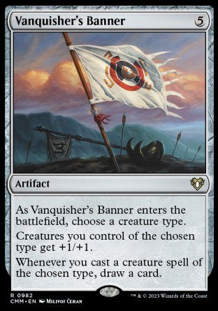 (982) Magic The Gathering Commander Masters: Extras Single: Vanquisher's Banner  Rare