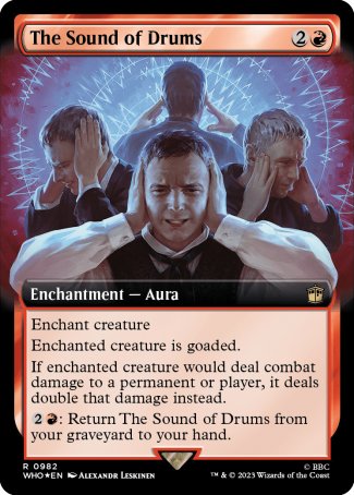 (982) Magic The Gathering Universes Beyond: Doctor Who: Extras Single: The Sound of Drums (V.3) Holo Rare