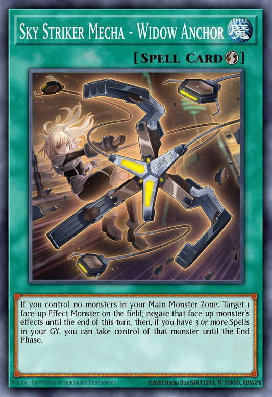 (264) YuGiOh TCG MP19: 2019 Gold Sarcophagus Tin Mega Pack Single: Sky Striker Mecha - Widow Anchor  Ultra Rare