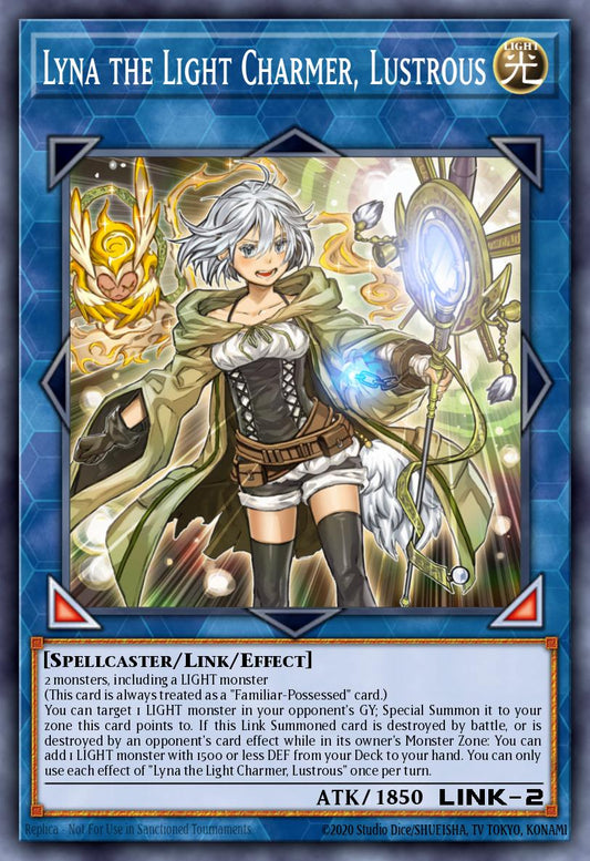 (081) YuGiOh TCG RA04: Quarter Century Stampede Single: Lyna the Light Charmer, Lustrous (V.5 - Quarter Century Secret Rare)  Quarter Century Secret Rare