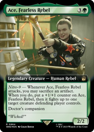 (984) Magic The Gathering Universes Beyond: Doctor Who: Extras Single: Ace, Fearless Rebel (V.3)  Rare