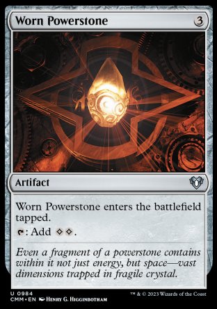 (984) Magic The Gathering Commander Masters: Extras Single: Worn Powerstone  Uncommon