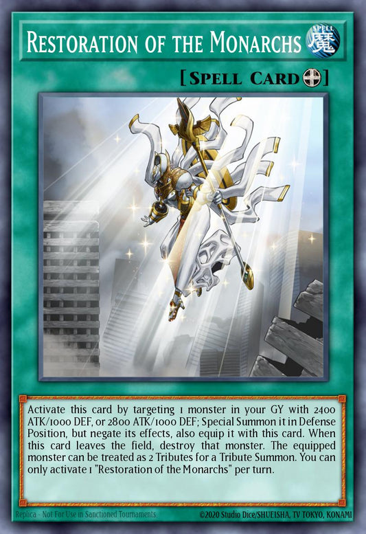 (040) YuGiOh TCG MP19: 2019 Gold Sarcophagus Tin Mega Pack Single: Restoration of the Monarchs  Common