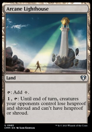 (985) Magic The Gathering Commander Masters: Extras Single: Arcane Lighthouse  Uncommon