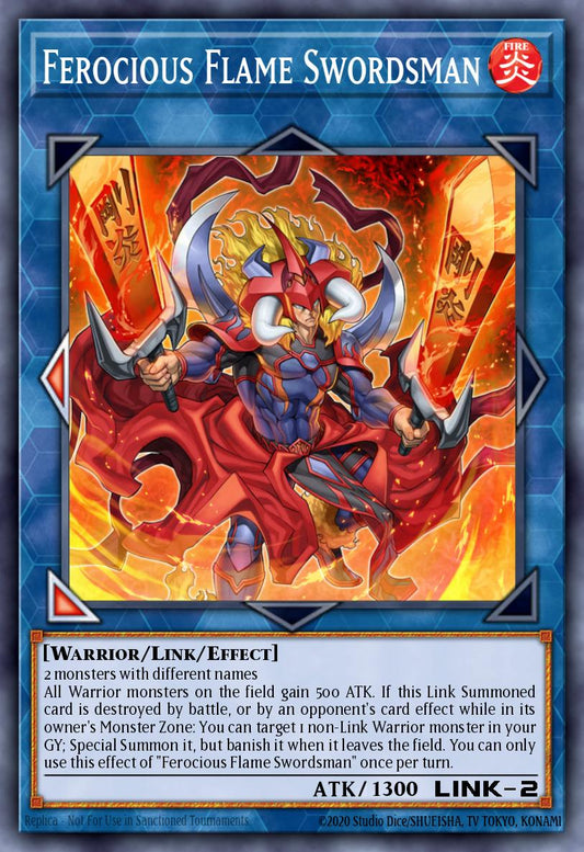 (032) YuGiOh TCG DUOV: Duel Overload Single: Ferocious Flame Swordsman  Ultra Rare